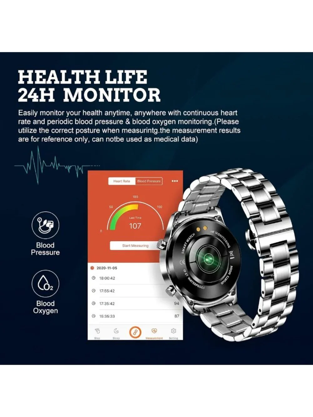 Smartwatch for Men - Bluetooth Calls, Heart Rate Monitor, Fitness Tracker, IP67
